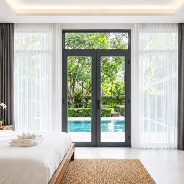 Cửa đi mở quay nhôm Kogen đa khoang hệ 60