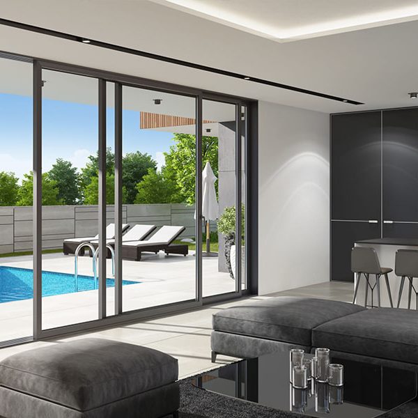 Cửa đi mở trượt nhôm Kenwin 55s